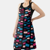 Trendy Blauw En Roze City Night Cool Home Pattern Schort (Insitu)