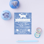 Trendy Blauw En Wit Custom Dog Grooming Flyer (Enkel)