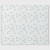 Trendy blauw en wit genderneutrale harten cadeaupapier (Vlak)