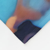 Trendy Blauw geel Goud faux marmer Fleece Deken (Hoek)