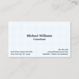 Trendy Blauw Geruit Patroon Modern Professioneel Visitekaartje