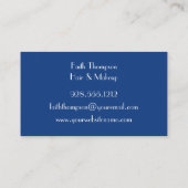 Trendy Blauw Groen Marmeren Haar Stylist Visitekaartje (Achterkant)