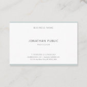 Trendy Blauw Groen Sjabloon Modern Elegant Clean Visitekaartje (Achterkant)