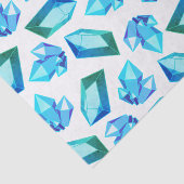 Trendy Blauw & Groene Geode Edelstenen Tissuepapier (Detail)