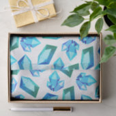 Trendy Blauw & Groene Geode Edelstenen Tissuepapier (Geschenk)
