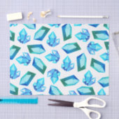 Trendy Blauw & Groene Geode Edelstenen Tissuepapier (Craft)