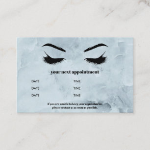 Trendy Blauw Marmeren Browbar Wimper Luxe Visitekaartje