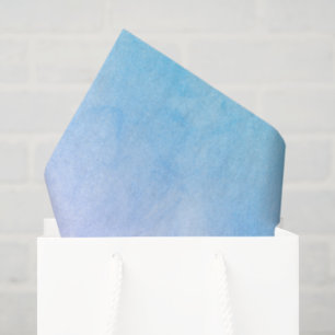 Trendy blauw naar roze ombre waterverf washorizon tissuepapier