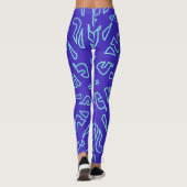 Trendy blauw "Ratti_Creative_Arts" Leggings (Achterkant)