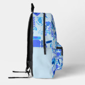 trendy blauw Terug naar School Pattern Bedrukte Rugzak (Links)