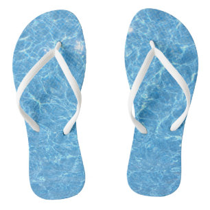 Trendy Blauw Water Wit Slim Straps Voetbed Volwass Teenslippers