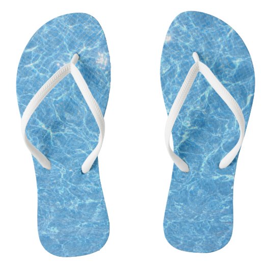 Trendy Blauw Water Wit Slim Straps Voetbed Volwass Teenslippers (Voetbed)
