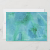 Trendy | Blauw | WATERVERF | Eerste verjaardag | Kaart (Achterkant)