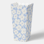 Trendy Blauw & Wit Bloemen Daisy Foto Bruiloft Bedankdoosjes (Achterkant)