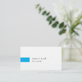 Trendy Blauw Wit Professioneel Modern Visitekaartje (Staand voorkant)