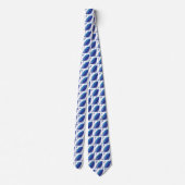 Trendy blauwe abstracte bladpatroon stropdas (Achterkant)