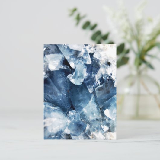 Trendy Blauwe Agaat Geode Briefkaart (Staand voorkant)