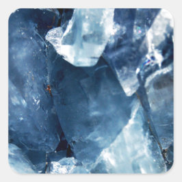 Trendy Blauwe Agaat Geode Vierkante Sticker