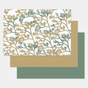 Trendy blauwe beige folie ontwerp inpakpapier vel