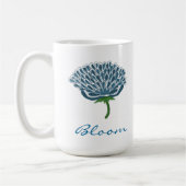 Trendy Blauwe Bloem Koffiemok (Links)