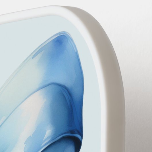 Trendy blauwe boog gepersonaliseerd met naam monog pickleball paddle (Links Detail)