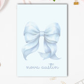 Trendy blauwe boog gepersonaliseerd met naam monog post-it® notes