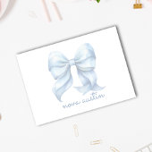 Trendy blauwe boog gepersonaliseerd met naam monog post-it® notes