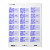 Trendy blauwe cirkels en stippen etiket (Full Sheet)