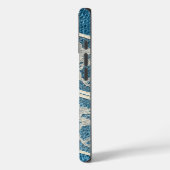 Trendy Blauwe Denim & Witte Kant Case-Mate iPhone Case (Achterkant / Links)