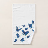 trendy blauwe en kleurrijke Butterflies Bad Handdoek (Handdoek)