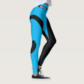 Trendy blauwe en zwarte workout leggings (Rechts)