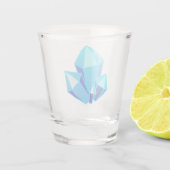 Trendy Blauwe Geode Edelsteen Kristallen Shot Glas (Achterkant)