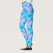 Trendy Blauwe Gradiënt Zeepbellen Patroon Legg Leggings (Links)