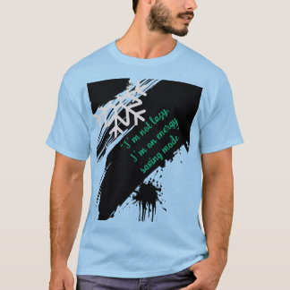 Trendy blauwe grafische T-shirt voor mannen