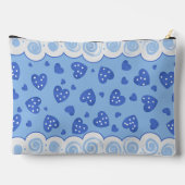 Trendy blauwe harten met Stippen en wervelingen Etui (Achterkant)
