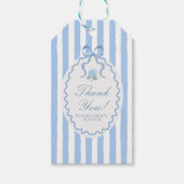 Trendy Blauwe Hortensia Bruidsdouche Cadeaulabel (Voorkant)