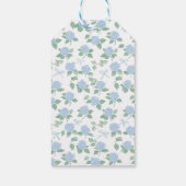 Trendy Blauwe Hortensia Bruidsdouche Cadeaulabel (Achterkant)