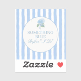 Trendy Blauwe Hortensia Bruidsdouche Sticker