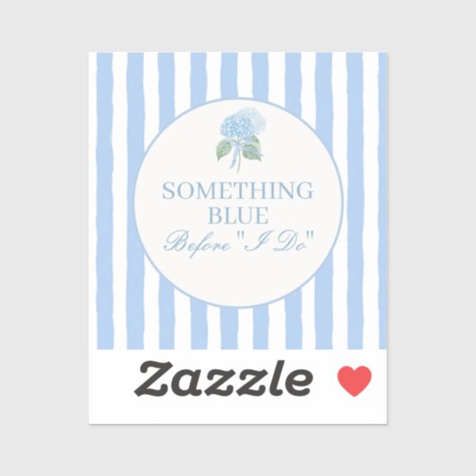 Trendy Blauwe Hortensia Bruidsdouche Sticker (Vel)