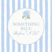 Trendy Blauwe Hortensia Bruidsdouche Sticker (Voorkant)