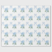 Trendy Blauwe Hortensia  Cadeaupapier (Vlak)