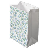 Trendy Blauwe Hortensia Medium Cadeauzakje (Voorkant Gekanteld)