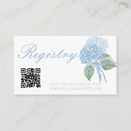 Trendy Blauwe Hortensia Register Bijlagekaart Informatiekaartje