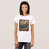 Trendy Blauwe KEEPIN' IT CRAZY Print T-shirt (Voorkant volledig)