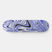 Trendy Blauwe Marmer Draaikolk Persoonlijk Skateboard (Horizontaal)