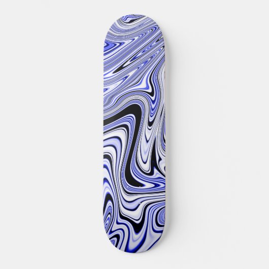 Trendy Blauwe Marmer Draaikolk Persoonlijk Skateboard (Voorkant)