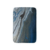 Trendy Blauwe Marmer Patroon Badmat (Voorkant Verticaal)