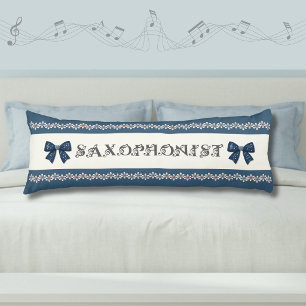 Trendy Blauwe Saxofoon Decoratie Muziek Body Kusse Lichaamskussen