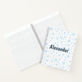 Trendy blauwe sterren notitieboek