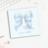 Trendy Blauwe Strik Persoonlijk Met Naam Monogram Post-it® Notes